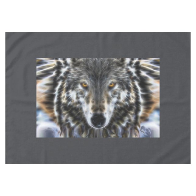 Nappe Wolf Design inspiré Portrait (Devant (Horizontal))