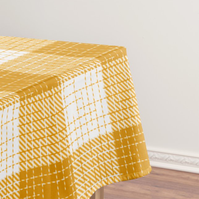 Nappe Yellow and White Bold Checkered Plaid Design  (Créateur téléchargé)