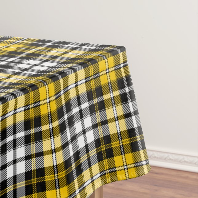 Nappe Yellow Black White Plaid Tartan Pattern Design  (In Situ)