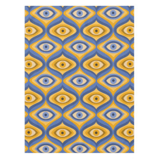 Nappe Yellow Blue Eye Art Déco Motif géométrique