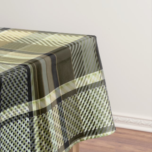 Nappe Yellow-brown tartan plaid.  (In Situ)