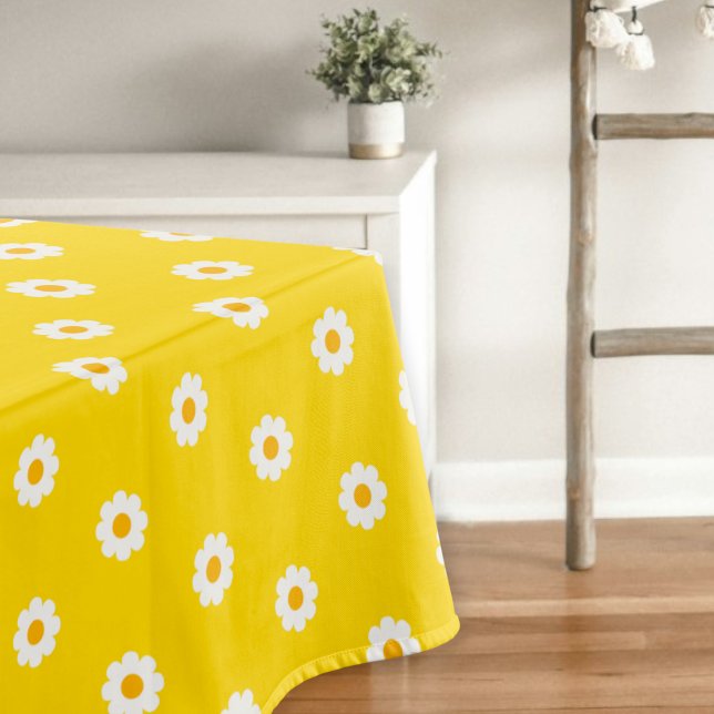 Nappe Yellow tablecloth with daisies  (Créateur téléchargé)