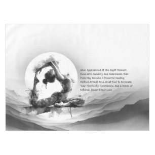 Nappe Yoga Reiki à une jambe King Pigeon Pose Aquarelle