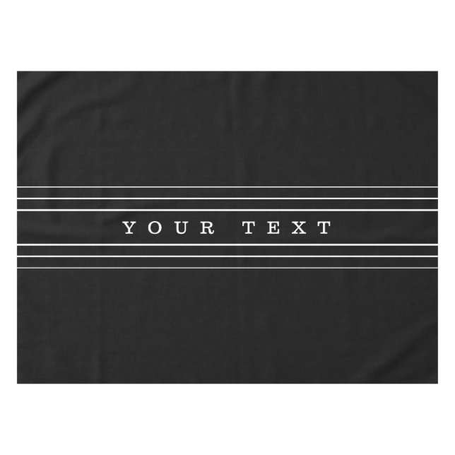 Nappe Your Custom Text & Modern Stripes | Black & White (Devant (Horizontal))