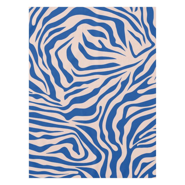 Nappe Zebra Print Blue Zebra Stripes Poster de animal (Devant)