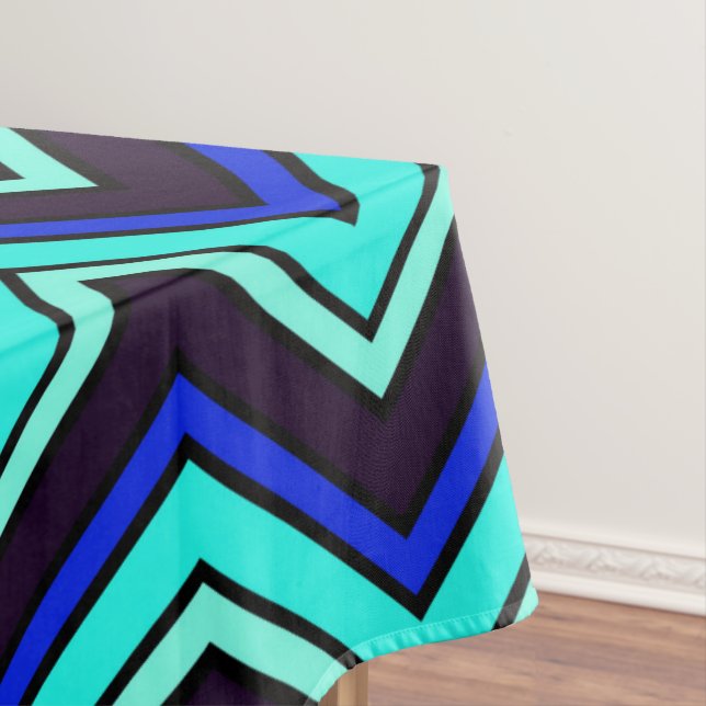 Nappe Zigzag en chevron bleu et noir (In Situ)