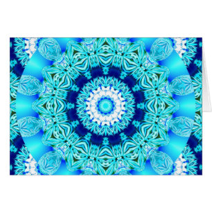Napperon bleu de dentelle de glace, Aqua abstrait
