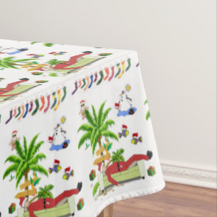 Nappes de Noël, Summer Beach Père Noël