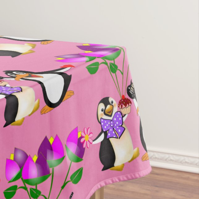 Nappes Saint-Valentin Coeurs de pingouins (In Situ)