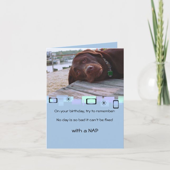 Napping Chocolate Lab Toutes les occasions Carte d (Devant)