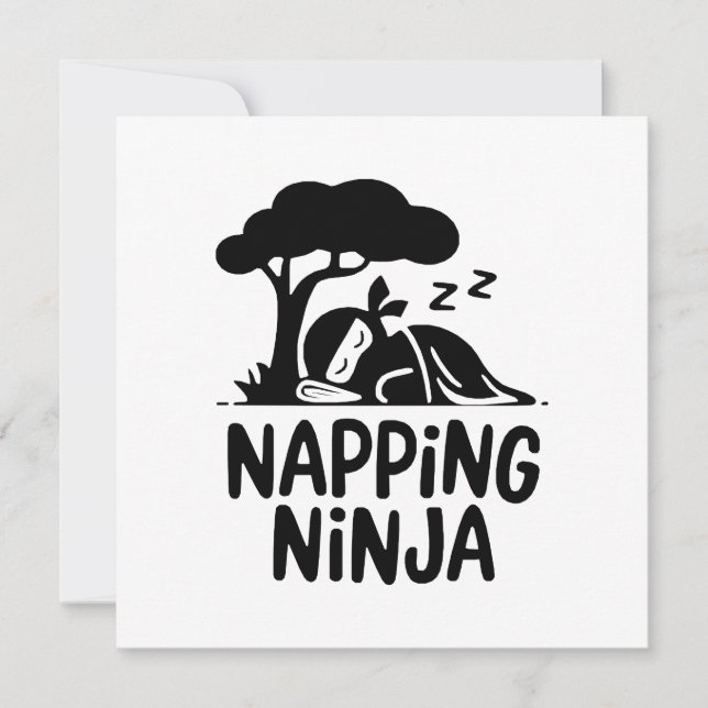 Napping Ninja - Ninja Sleepy mignonne Art Drôle Sl (Devant)