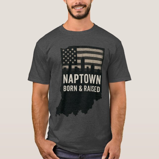 Naptown Né et élevé T-shirt (Devant)