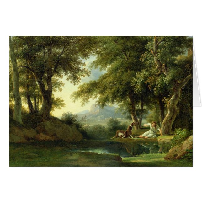 Narcisse admirant sa réflexion (Devant horizontal)