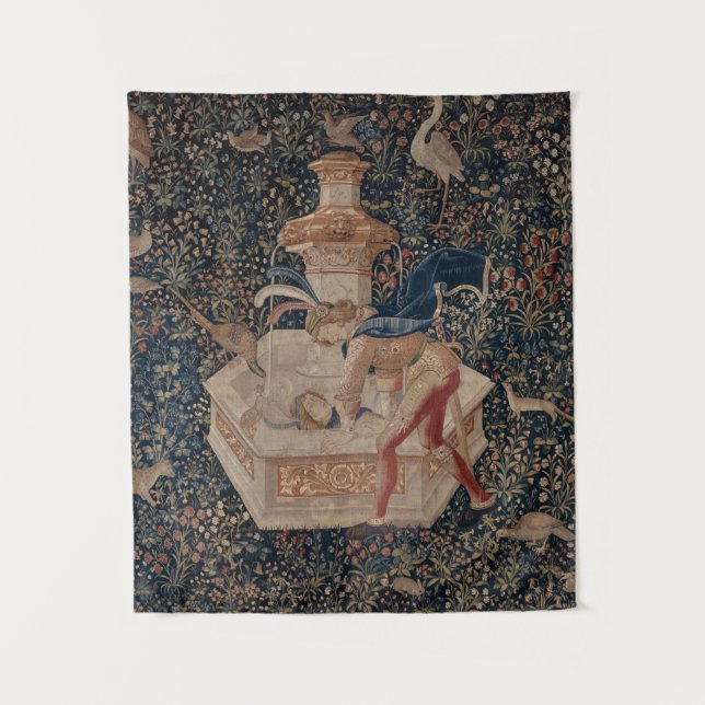 Narcisse au Puits, Tapisserie Médiévale (Devant)