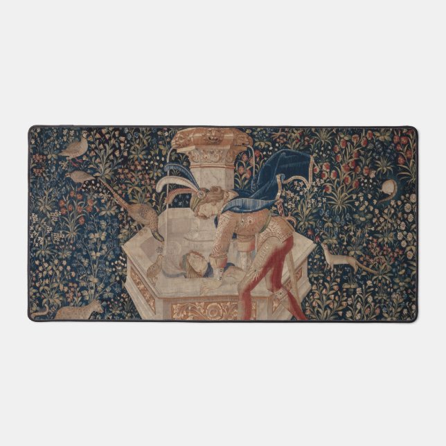 Narcisse au Puits, Tapisserie Médiévale (Recto)