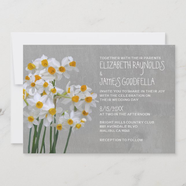 Narcisse Wedding Invitations (Devant)