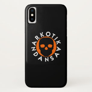 NARKOTIKA LIV coque orange iPhone X noir N3