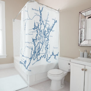 Narragansett Bay Rhode Island Carte Rideau de douc
