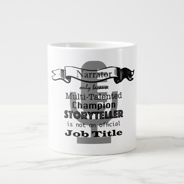 Narrateur Titre du travail Mug - noir (Devant)