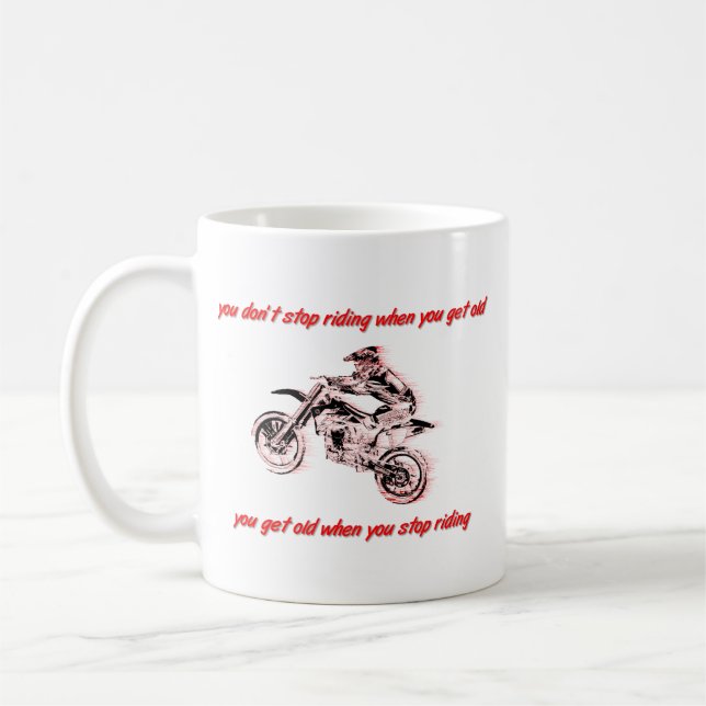 N'arrêtez pas de rouler Mug Motocross de moto de c (Gauche)