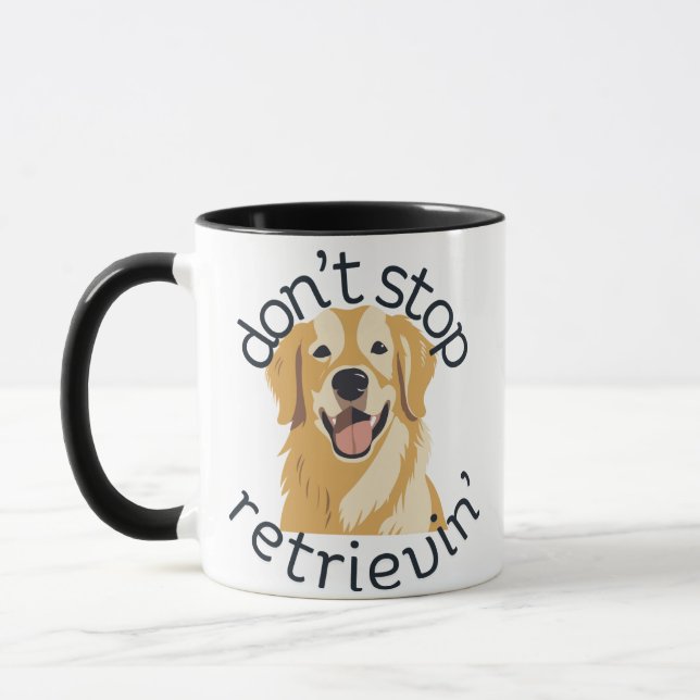 N'arrêtez pas Retrievin' Golden Retriever Mug (Gauche)
