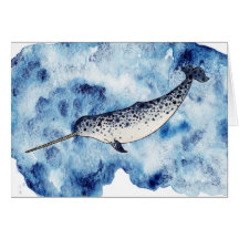 Narwhal dans une éclaboussure de couleur pour