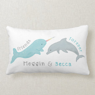 Narwhal Dauphin amis Forever Coussin