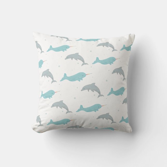 Narwhal Dauphin Coussin (Recto)