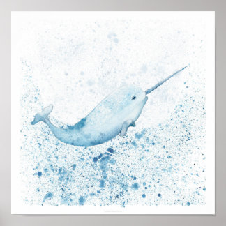 Narwhal magique - Impression d'art 12x12