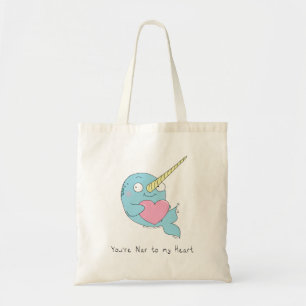 Narwhal serrant un coeur Saint Valentin Sac fourre