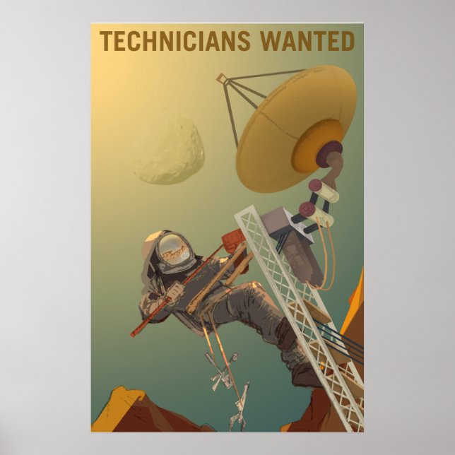 NASA Mars Recruiting Poster - Technicians Wanted (Devant)