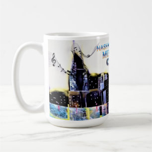Nashville Est Musique City Café Mug