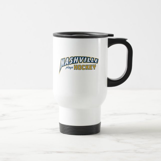 Nashville joue au hockey blanc Voyage Mug (Droite)