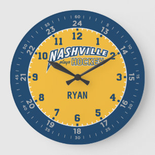 Nashville Joue Hockey 24 Heures Mur Horloge
