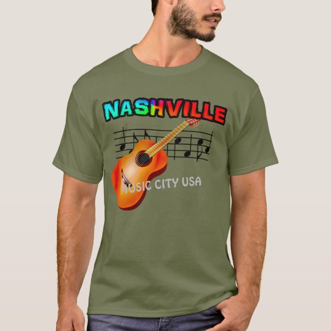 Nashville Music City — T-shirt Homme (Devant)