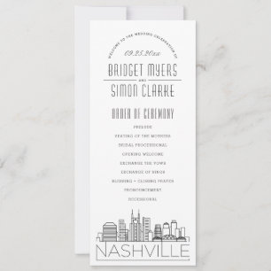 Nashville Programme Moderne de Mariage Déco
