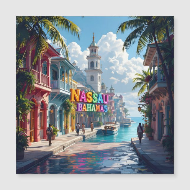 Nassau bahamas dreaming magnet (Devant)