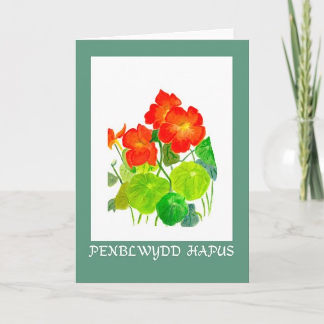 Nasturtiums Carte d'anniversaire : Gallois (Devant)