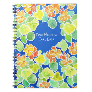 Nasturtiums écarlate et jaune Carnet spiral