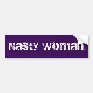 Nasty Woman - texte blanc en détresse autocollant