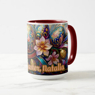 NATALIA ~ MUG DE PÂQUES ~ Fleurs Œufs~