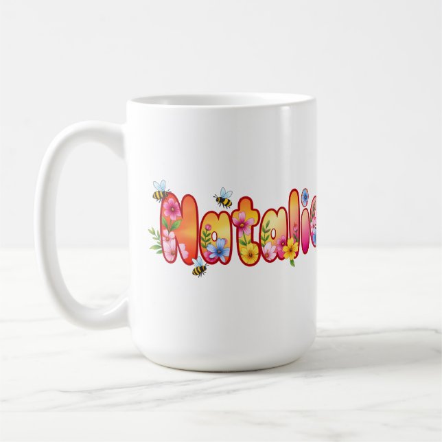 Natalie - Mug Floral et à Motif d'Abeille (Gauche)