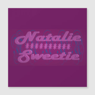 Natalie Sweetie couleur violet foncé avec texte