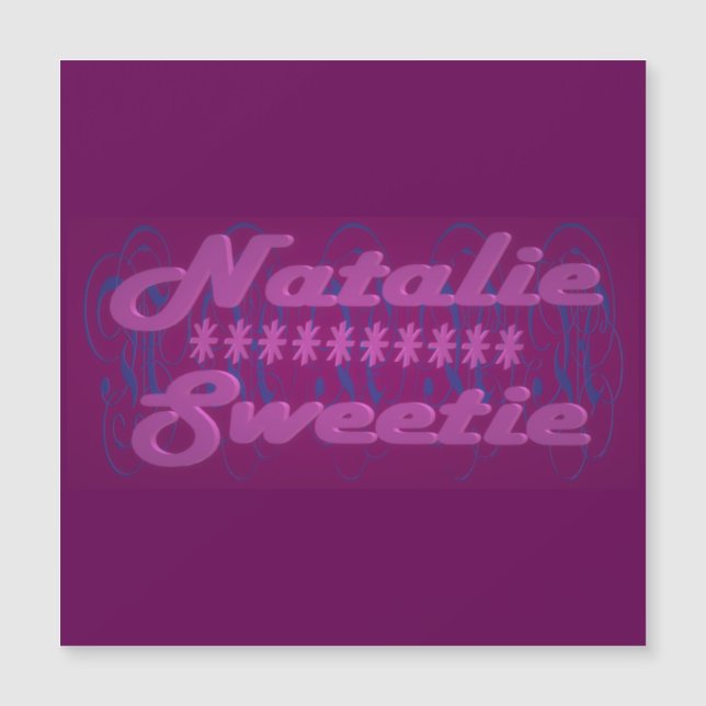 Natalie Sweetie couleur violet foncé avec texte (Devant)