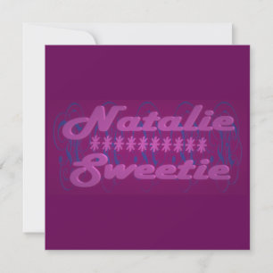 Natalie Sweetie couleur violet foncé avec texte