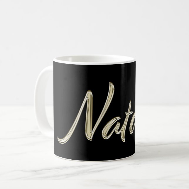 Natalie white gold Handwriting Tasse Café (Devant gauche)