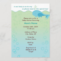 Natation avec la maman - invitation de baby shower