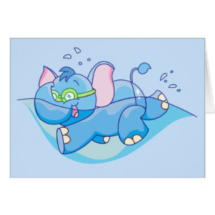Natation bleue d'éléphant de Lil