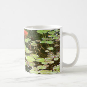 Natation de poissons de Koi dans la tasse d'étang