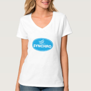 Natation synchronisée de T-shirt de V-NECK - icône